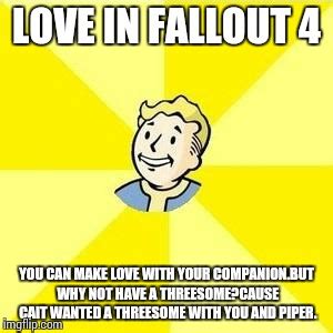 fallout porn stories|Fallout 4: Making It a Threesome .